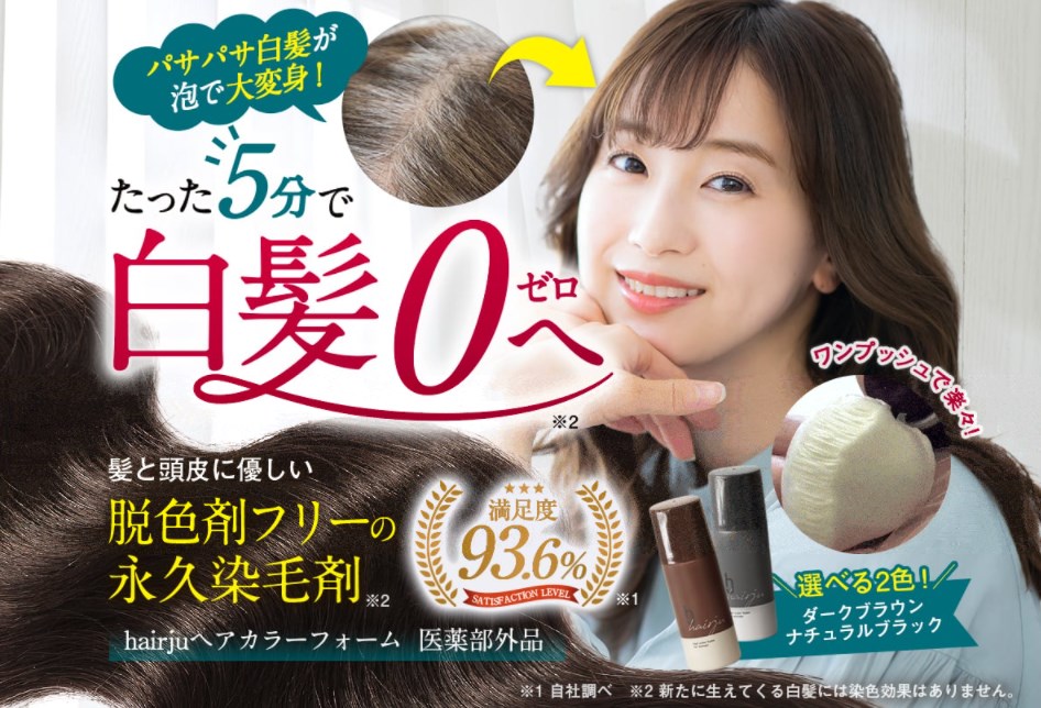 hairju(ヘアージュ)ヘアカラーフォーム,解約,定期便,販売店,最安値,どこで売ってる