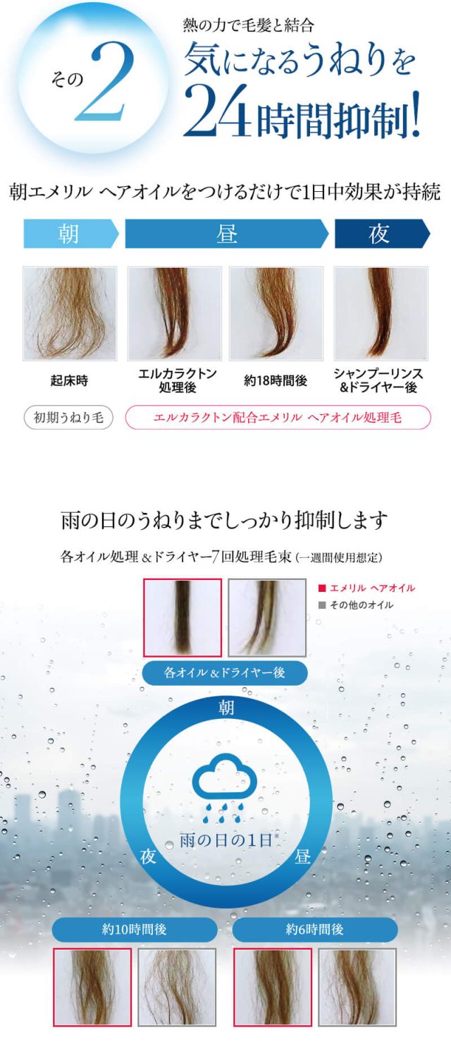 エメリルヘアオイル,特徴,効果