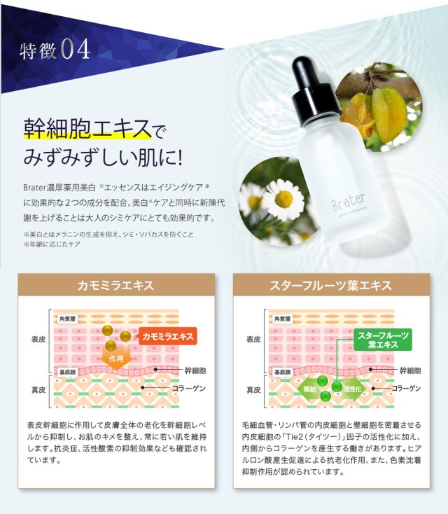 ブレイター(Brater)薬用美白美容液,特徴,効果