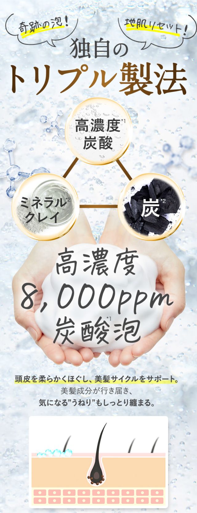 メルス スパークリングスパシャンプー,特徴,効果